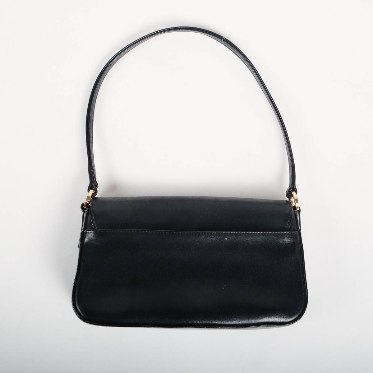 Black Shoulder Bag with Gold Hardware and Magnetic Close | eBay