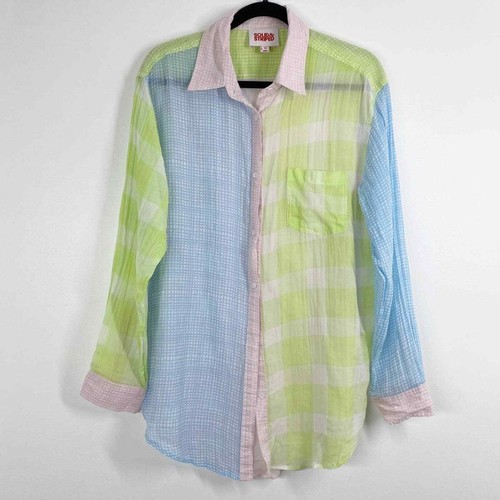 SOLID & STRIPED Oxford gingham pastel tunic top - Picture 3 of 8