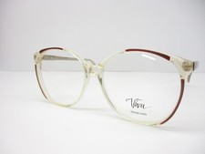 True Vintage Eyeglasses Viva 840 Womens Classic Burgundy Beige Retro Plastic NOS
