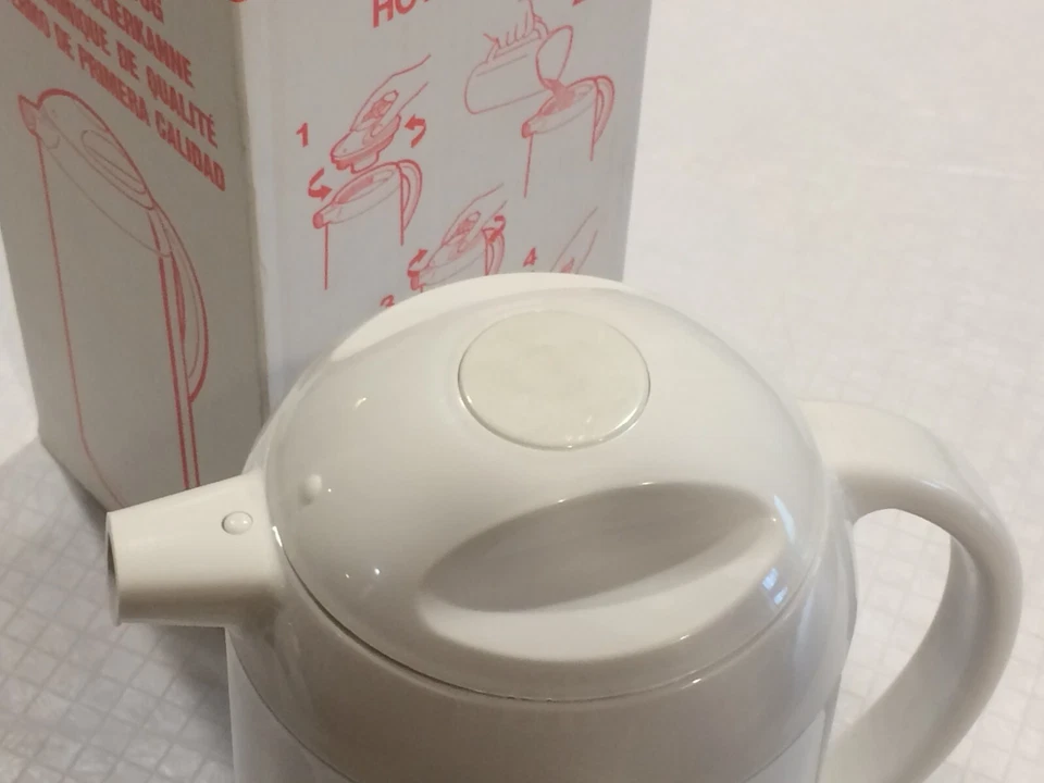 Floral Big Vacuum Thermal Insulated Carafe Thermos With Handle Made in Japan - Imagem 3 de 4