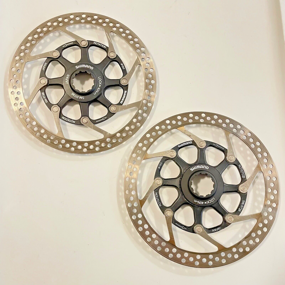 2x Shimano XTR SM-RT96 CENTER LOCK 160mm Disc Brake Rotors