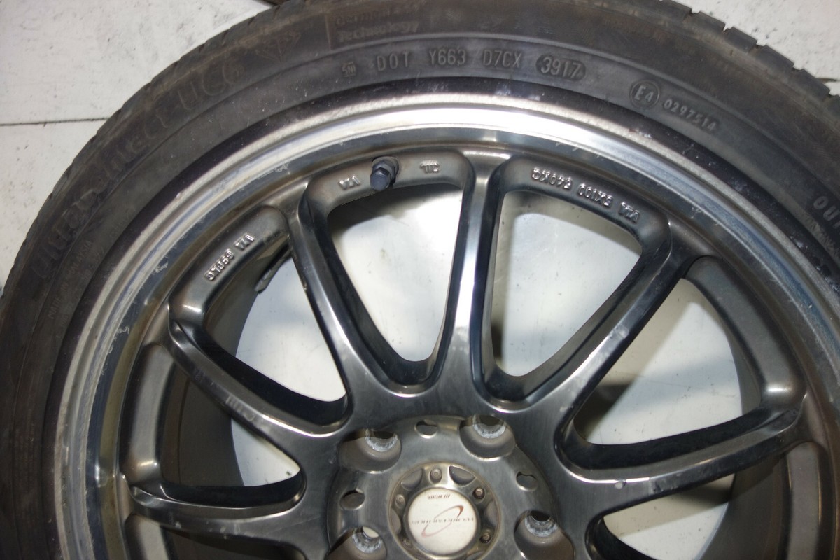 JDM Work Emotion 11r Rims Wheel Tires Genuine Center Caps 17x7 +47