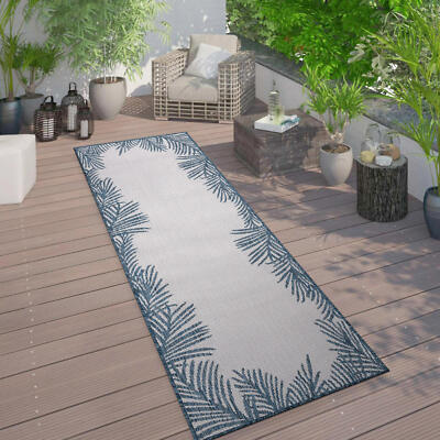 Rugshop Outdoor Runner Rug 2x7 Tropical Floral Palm Leaves Indoor Outdoor Rugs