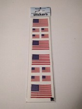 Scrapbooking Crafts Stickers PH Slim American Flags Large Small Sizes