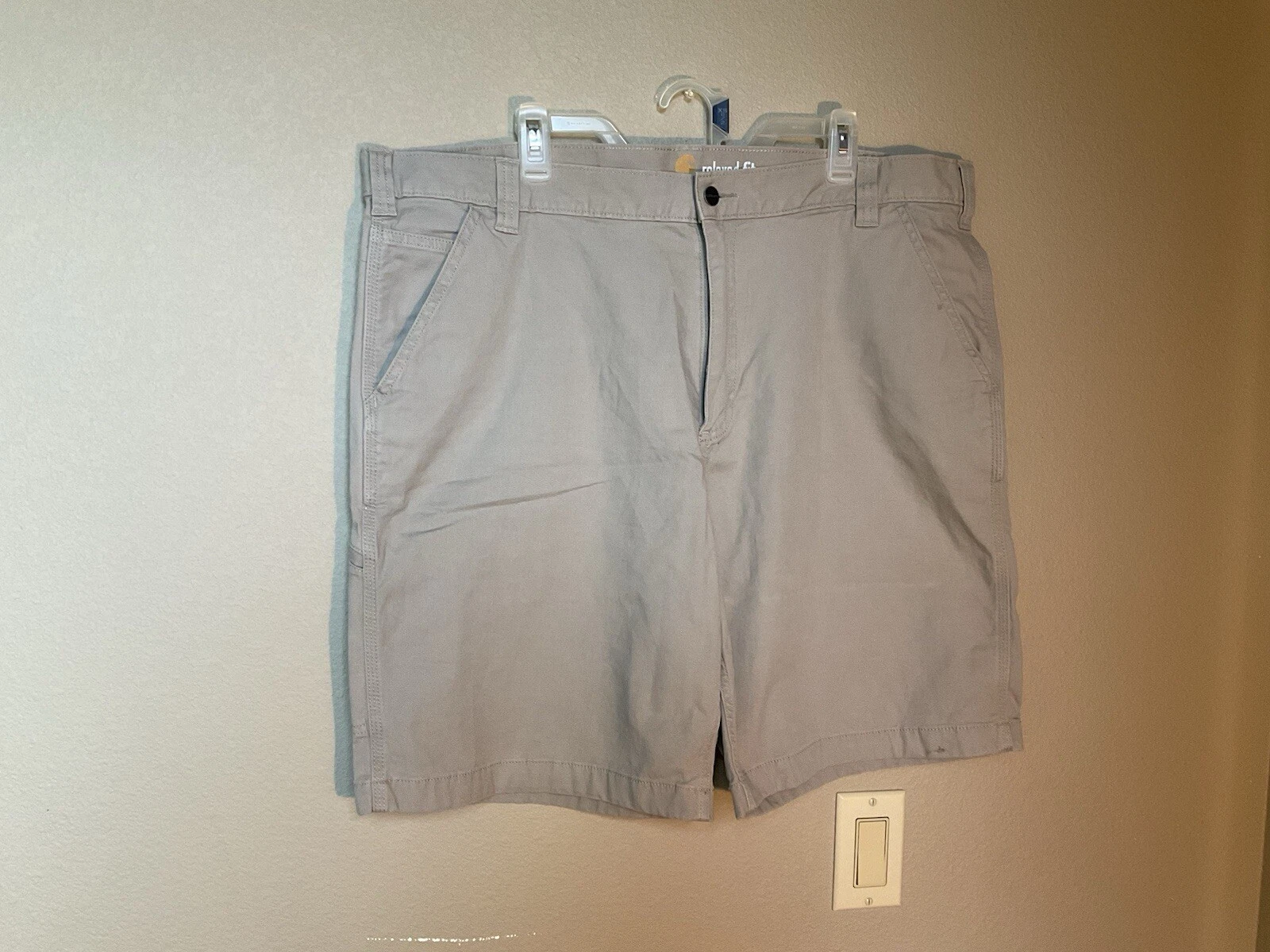 Carhartt Relaxed Fit Mens Canvas Cargo Shorts 10” Inseam Pockets Size 42