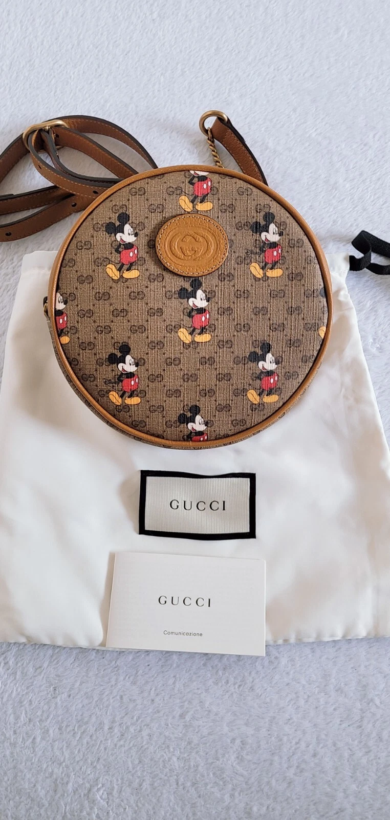 Mini sac à dos rond neuf Gucci x Disney Mickey Mouse GG Supreme Monogramme toile 