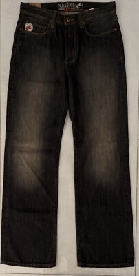 VTG Parasuco  Men's Jeans Size 32X33 Dark Wash Straight Leg Black Denim Mid Rise