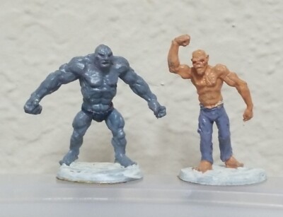 Vintage Ral Partha 11-416 AD&D 2nd ed. Lesser Golems Flesh & Clay Painted Minis