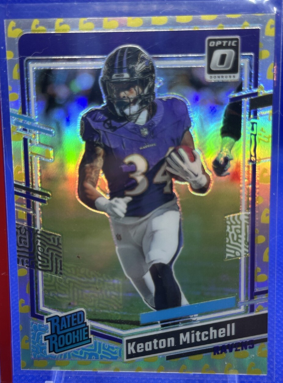 KEATON MITCHELL 2023 Donruss Optic Rated Rookie Flex Holo /149 #207 RC Ravens