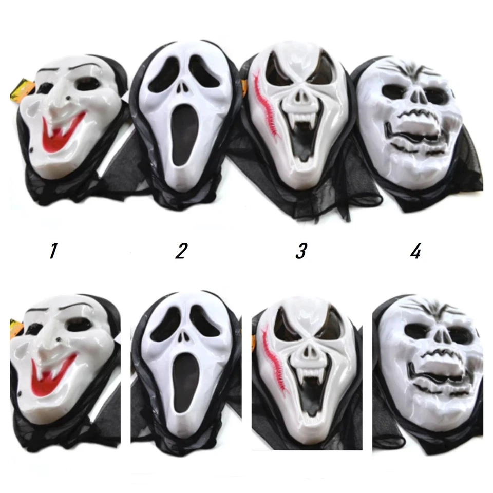 MARKENLOS Maske Horror Scream Blut Gruselmaske Cosplay Hangtag Halloween