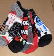 DISNEY STAR WARS Holiday Christmas WOMENS 5 PAIR NO SHOW SOCKS NEW