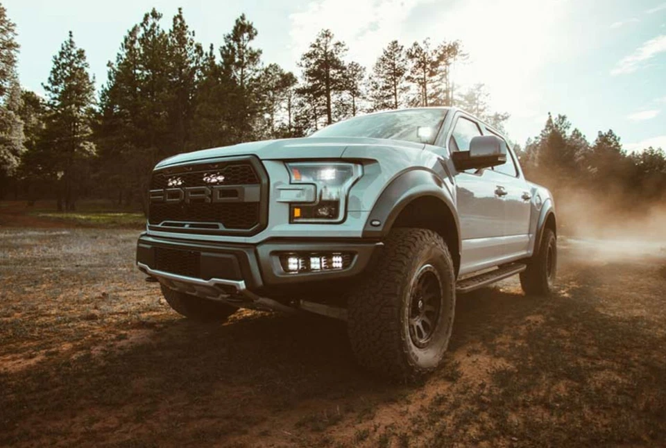 Kit de montaje de pilar A rígido capó serie D PRO luces LED para Ford F150 Raptor 17-20 Foto 4 de 4