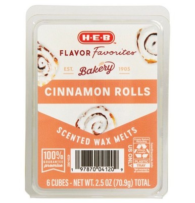 4 - HEB Flavor Favorities Bakery Cinnamon Rolls Scented Wax Melts