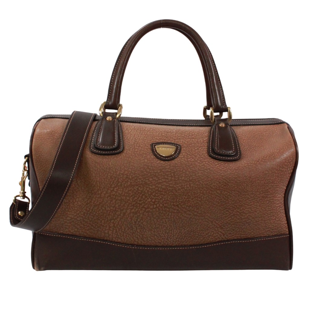 GUCCI Boston bag Handbag leather brown Women