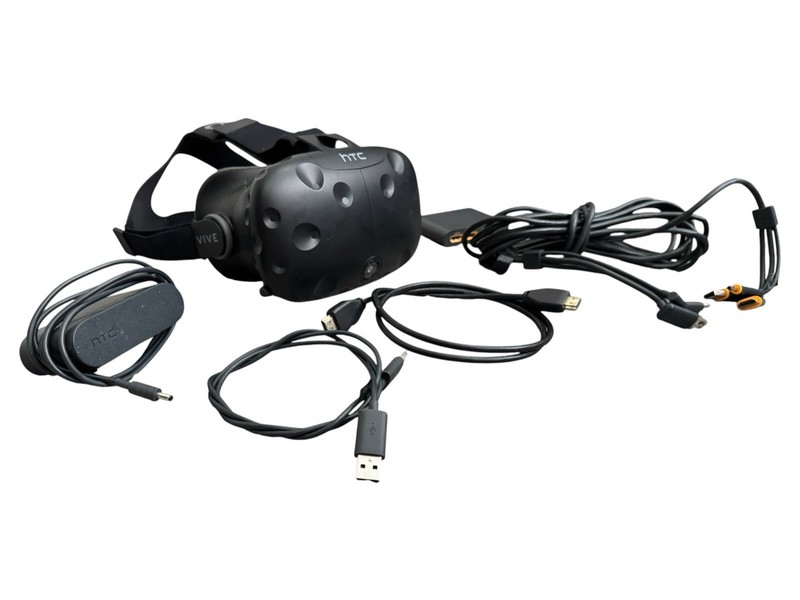 HTC Vive VR Headset w/ Link Box And Cables Tested & Working NICE FAST S&H Look!!