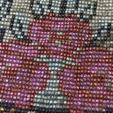 Antique French Heavy Micro Beaded Reticule Pouch Urn Roses Tassels 8 Oz As Is