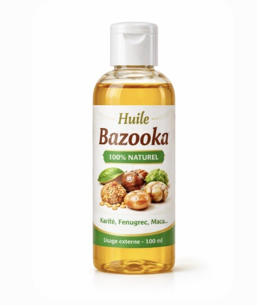 Huile de Bazooka tonifiante 100% naturelle de 50ml pour le soin du corps