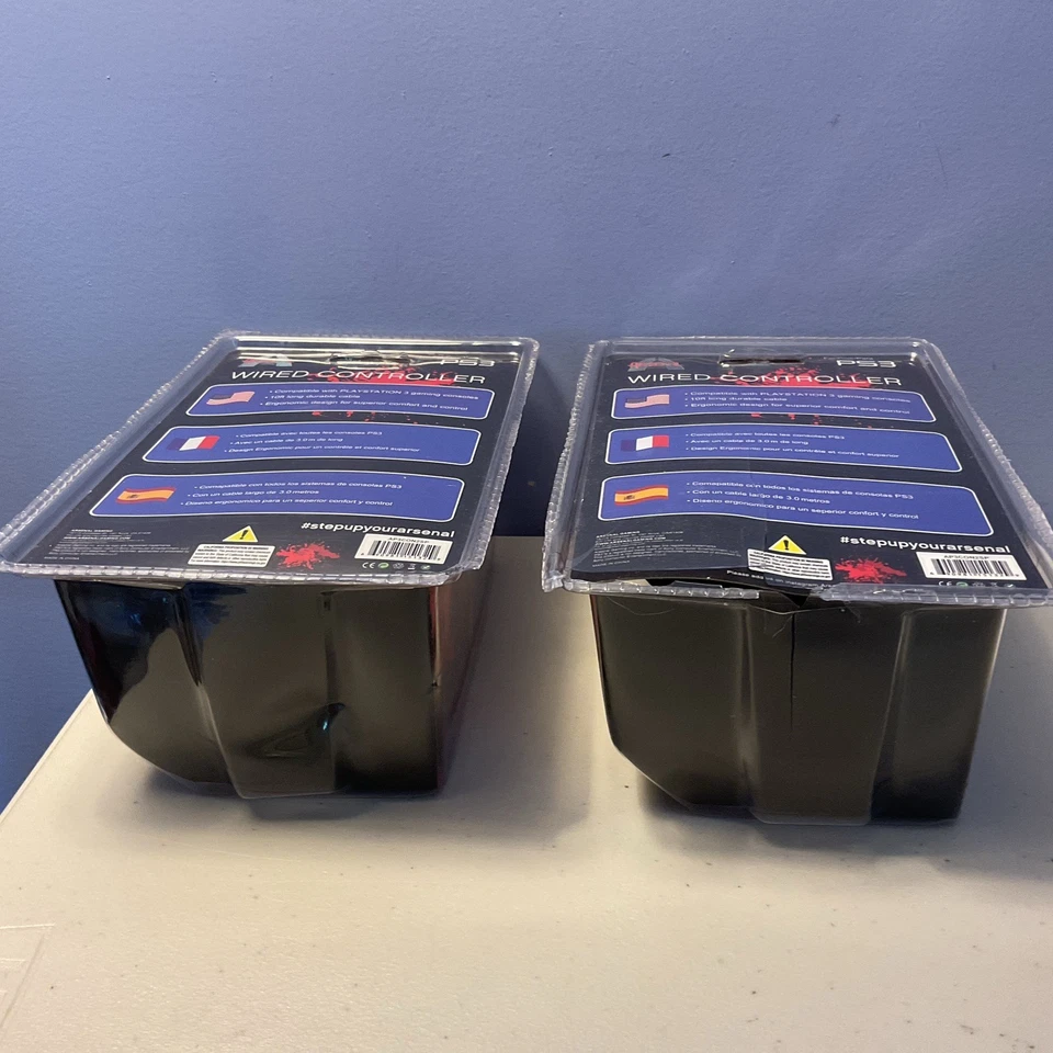 NUEVO Arsenal Gaming Playstation 3 PS3 Controlador Rojo con Cable Lote de 2 AP3CON3 Foto 3 de 4