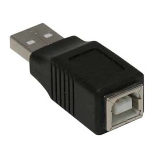 5 Pcs USB-A Male to Type B Female Adapter Converter Cable Connector Nickel Black - Image 2 of 2