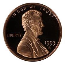 1993 -S Lincoln Memorial Cent Gem Proof Single Coin