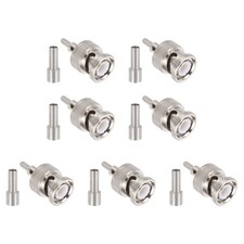 10 Pcs BNC Male Crimp Connector, 1.8mm 50 Ohm PTFE Insulation for RG316 RG174
