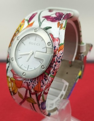 GUCCI 104 2005 Limited Edition Floral Belt Wrist Watch with Box | eBay