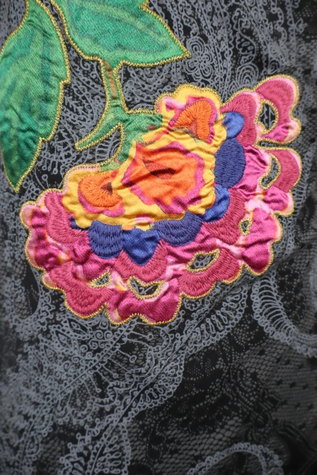 DESIGUAL VESTITO BRETELLE DONNA TG M WOMAN CASUAL VINTAGE DRESS ABITO LOGO - Immagine 4 di 4