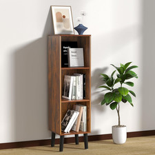 3 Cube Storage Organizer with Legs, 3 Tier Cube Low Bookcase Freestanding Storag
