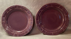 Lot of 2 Longaberger WT Eggplant Purple Pottery 10” Dinner Plate Plates USA NWOB — photo 1