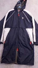 TYR Swimming Parka Mens Extra Small Jacket Fleece Fleece Zip Pocket Unisex Blue