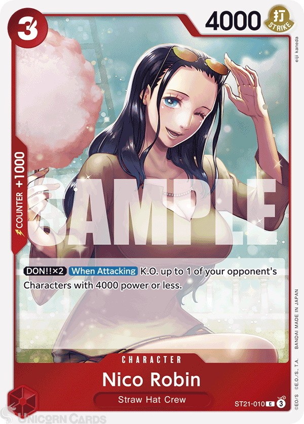 ST21-010 Nico Robin : Common Foil English One Piece TCG Card : ST21: Starter Dec