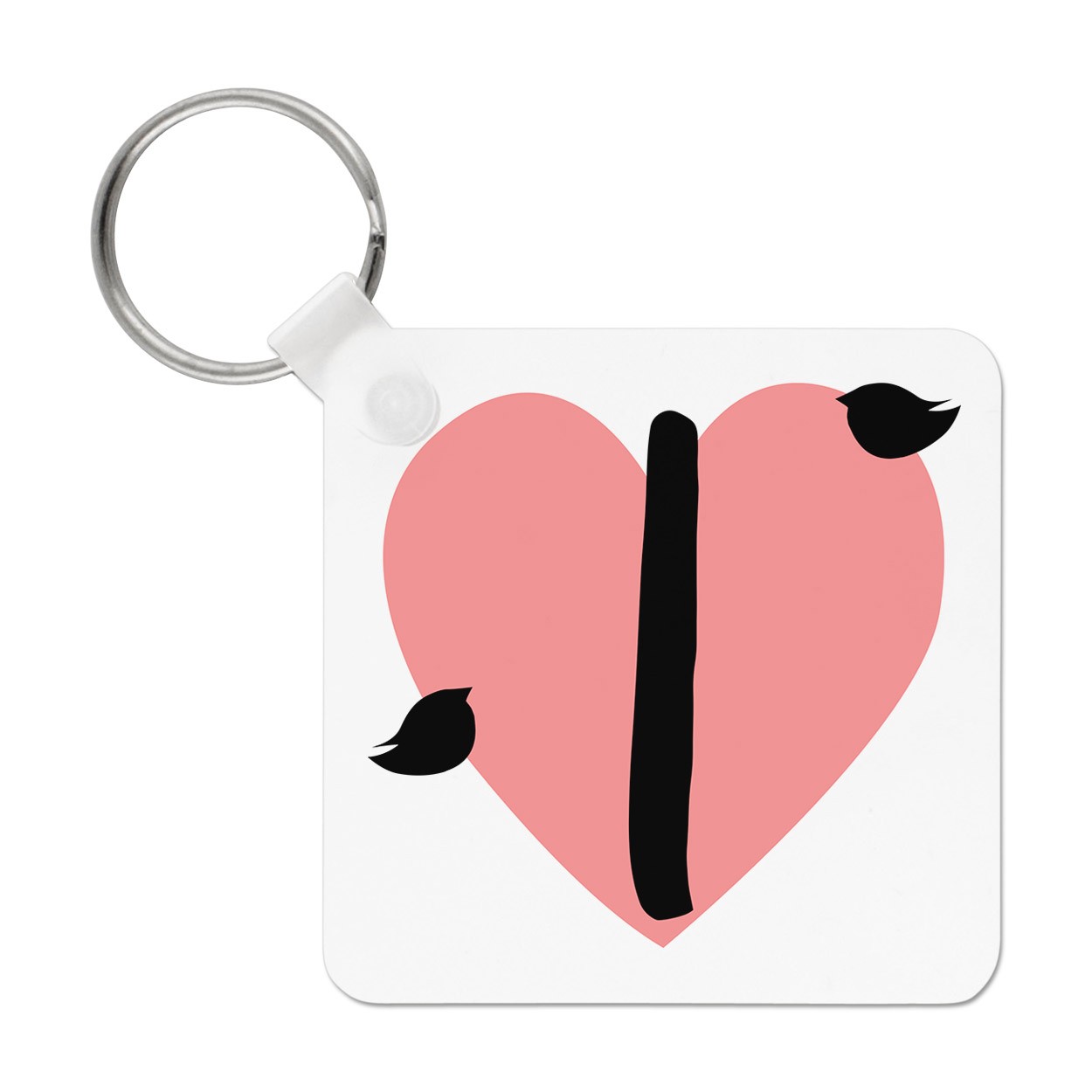 Letter I Heart Alphabet Keyring Key Chain - Valentines Day Love Girlfriend