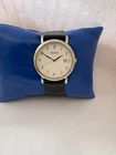 Seiko Mens Slim Sapphire Vintage Quartz Date 50MT WR Leather Strap 7N32-ODE0