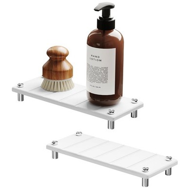 2 Pack Drying Sink Caddy, Instant Dry Water Absorbing Stone Tray for Sink Org...