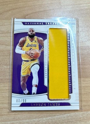 LeBron James 2021 Panini National Treasures Timeline Materials 80/99 Game Worn 