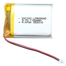 3,7V 803040 3,7V 1100 mAh, PCM, JST PH1.0-2P Sena 10C Turtle Beach Elite 800