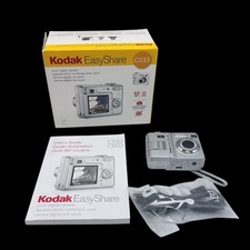 Kodak EasyShare C533 5.0MP Digital 3X Zoom Camera Silver Tested - Box  Pamphlet