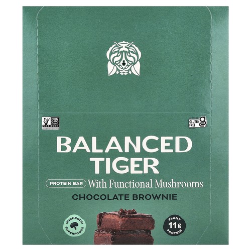 Protein Bar, Chocolate Brownie, 12 Bars, 1.55 oz (44 g) Each