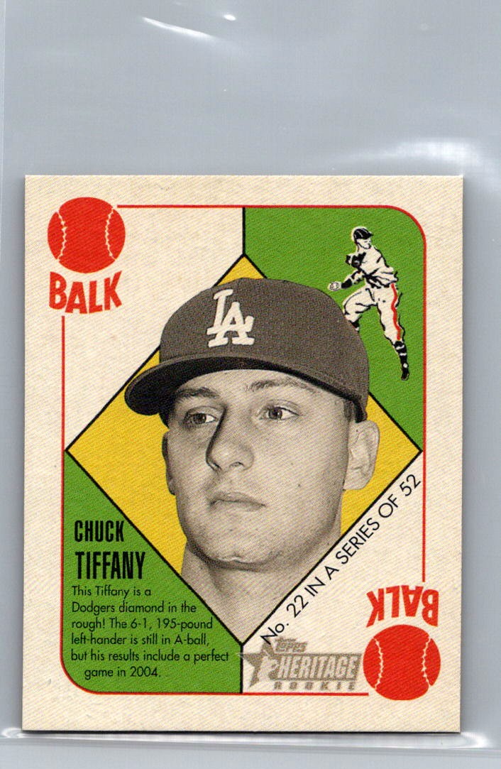 Chuck Tiffany 2005 Bowman Heritage Dodgers Rookie Card #22