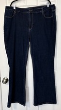 Old Navy High Rise Wow Flare Women  s Jeans Size 22 Dark Wash Classic Comfort