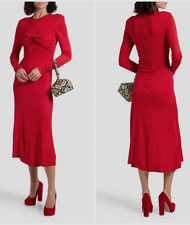 Farm Rio Twisted Jersey Midi Dress  Sz S  $248  * 1813