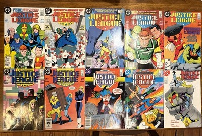 Justice League 1987 Comic Lot #1 & 3-11 DC Comics Maguire  Bwah-Ha-Ha  Era