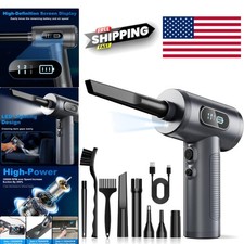 Rechargeable Air Duster with LED Light 3 Speed Modes for Electronics Cleaning