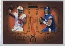 2023 Wild Card MATTE Orange Flames 39/99 Hendon Hooker Jaren Hall Rookie RC 1a7j. rookie card picture
