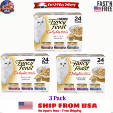 Purina Fancy Feast Delights Chicken,Turkey, Flavor Wet Cat Food Cans - 3oz 72 ct
