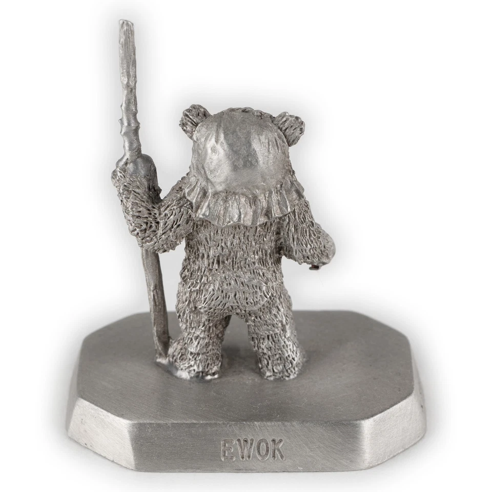 Wicket Ewok from ROTJ, Vintage 1990s Star Wars Figure by Rawcliffe Pewter Foto 4 de 4