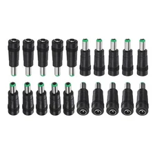 20-Pack DC Plug Connector 5.5x2.1mm Female to 6.3x3.0mm Male Barrel Plug Adapter