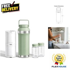 20 oz Breastmilk Cooler - Double Insulated Travel Bottle with 2 Reusable Bottles