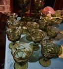 Set Of 20 MCM Fostoria Argus Green Water Glasses Goblet Henry Ford 6 1/2” — photo 3