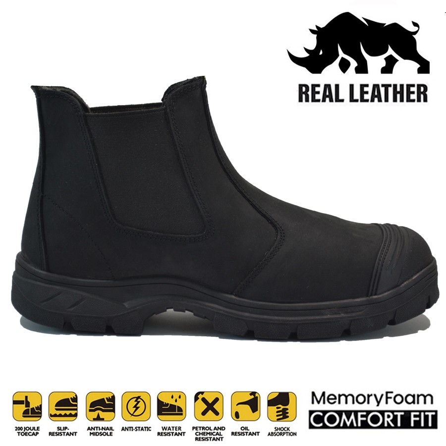 MENS LEATHER SAFETY STEEL TOE CAP WALKING HIKING WORK ANKLE BOOTS SHOES TRAINERS